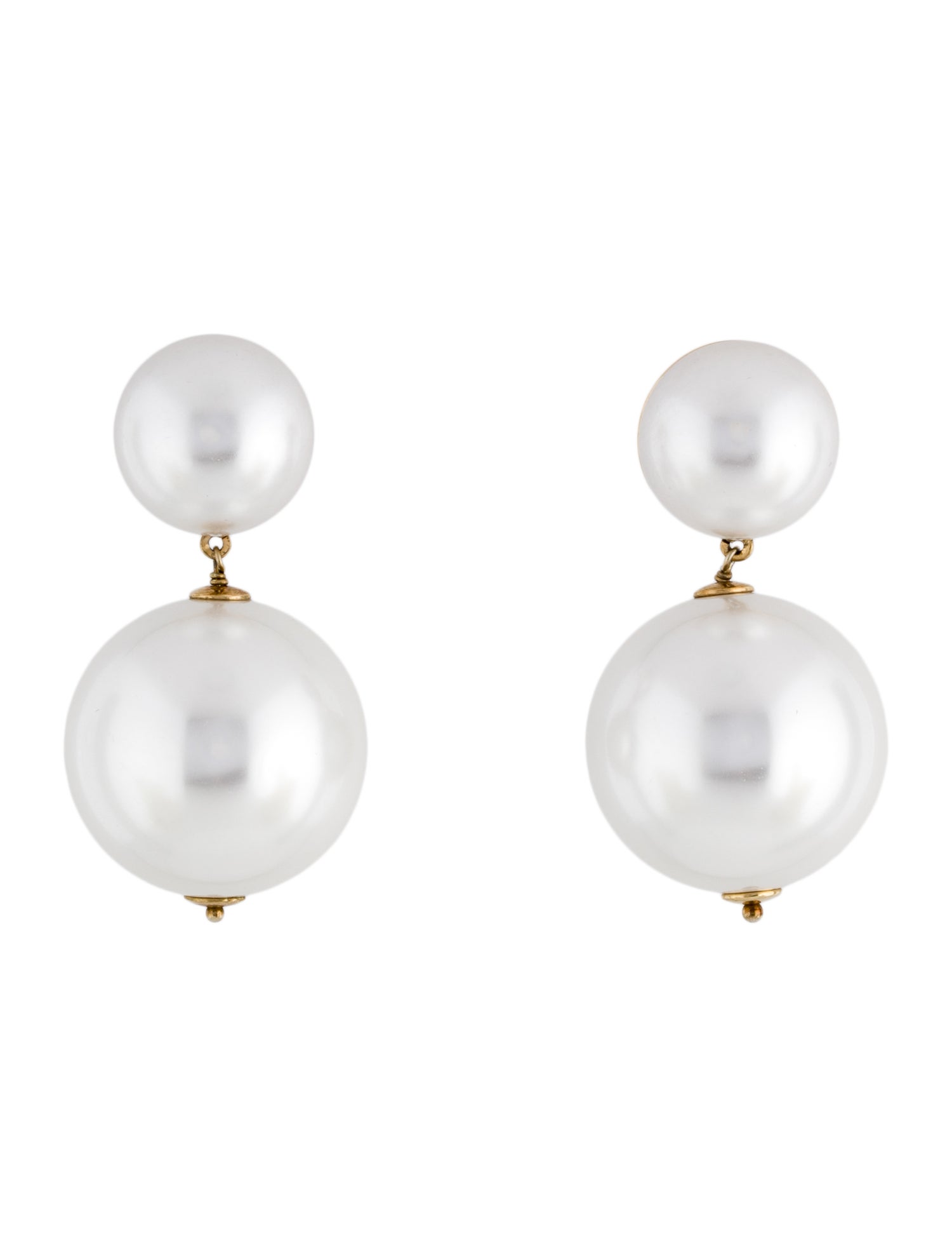 Numbering Oversized Faux Pearl Drop Earrings