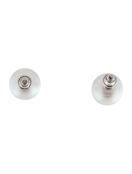 Numbering Faux Pearl 14mm Stud Earrings