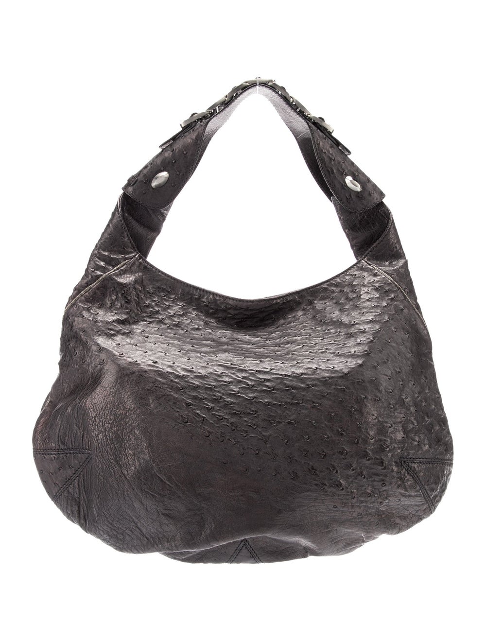 Nuti Ostrich Shoulder Bag Black Shoulder Bags, Handbags NUT20156