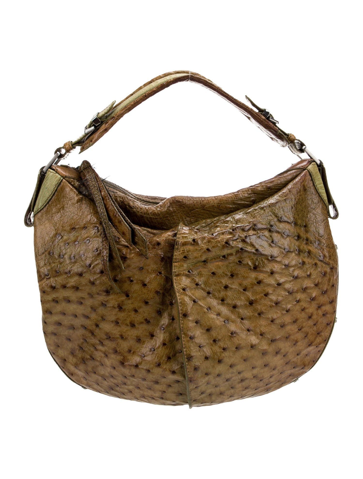 Nuti Ostrich Top Handle Bag
