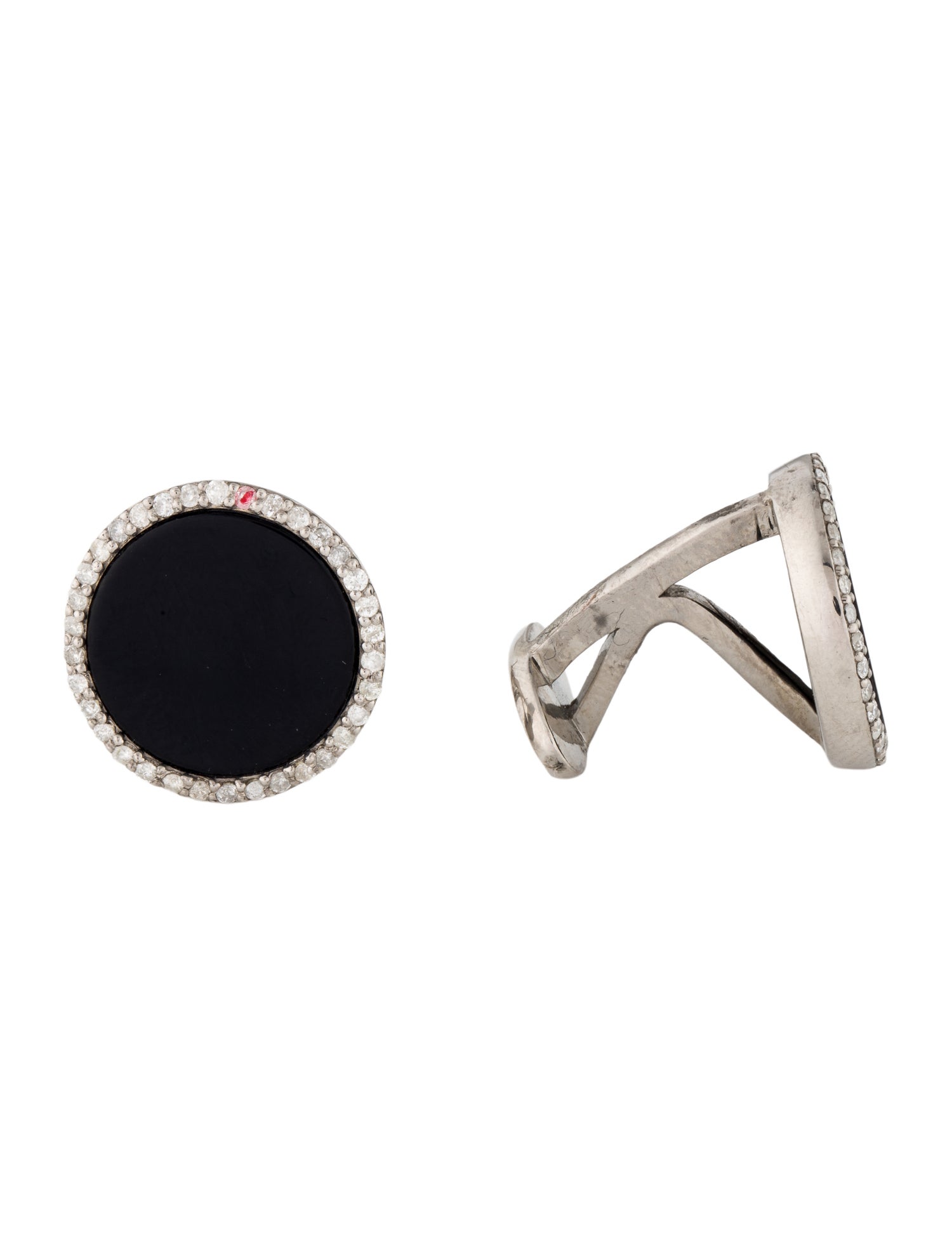 Mr. LOWE Onyx & Diamond Cufflinks
