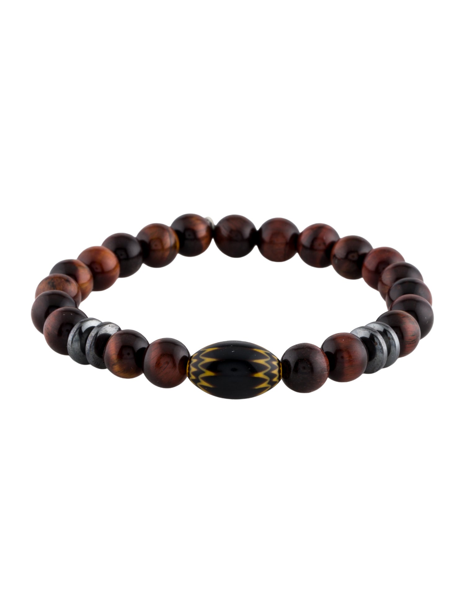 Mr. LOWE Tiger's Eye Quartz & Hematite Bead Bracelet