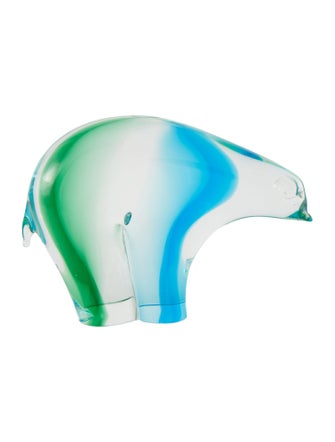 V. Nason & Co. Murano Glass Polar Bear Figurine