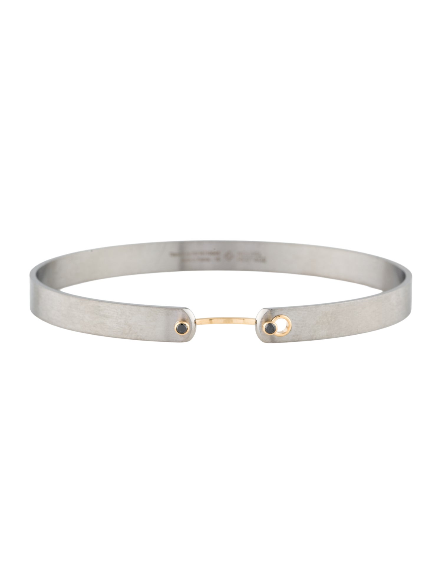 Nouvel Heritage Mens Titanium Diamond Mood Bangle Bracelet