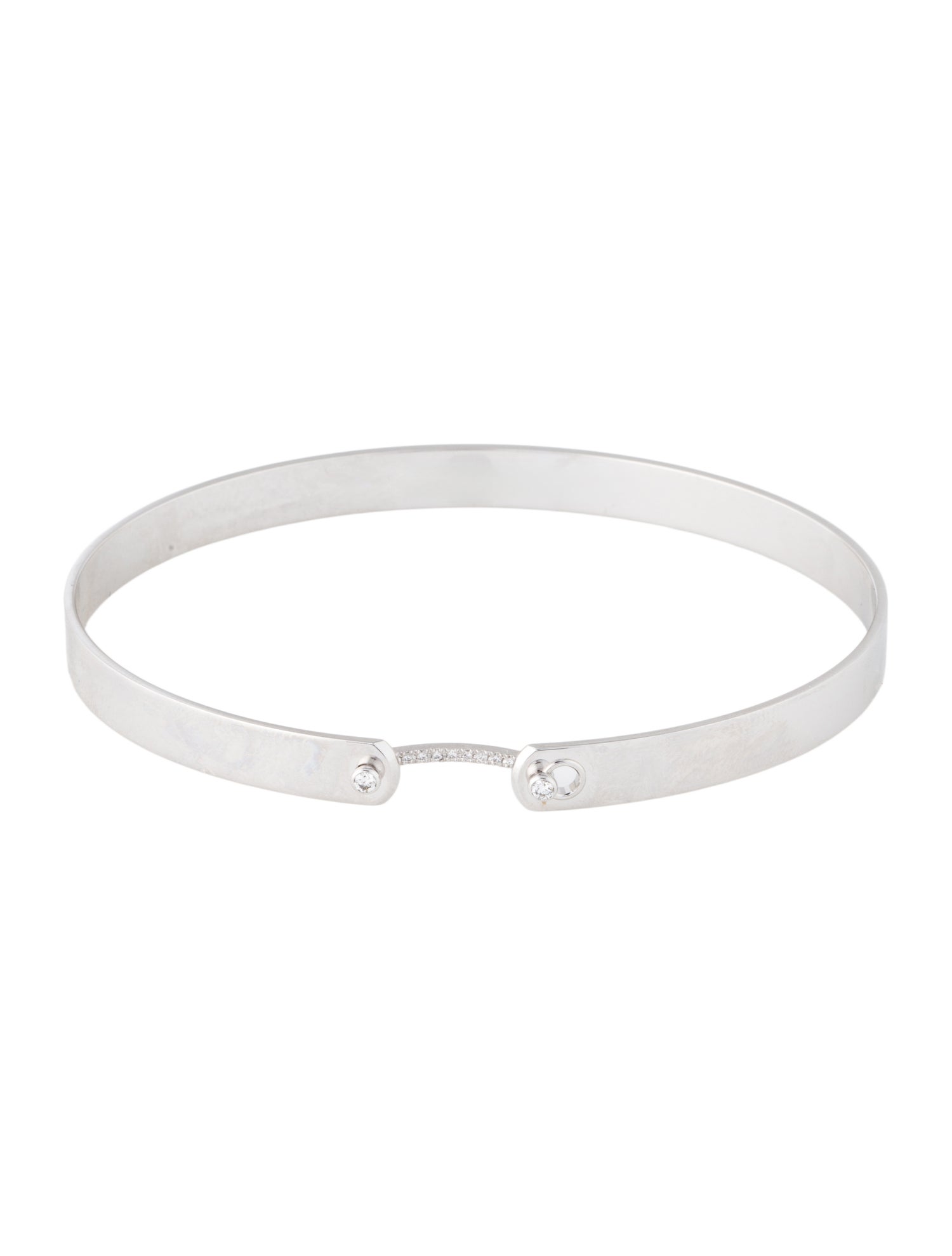 Nouvel Heritage 18K Diamond Business Meeting Mood Bangle Bracelet