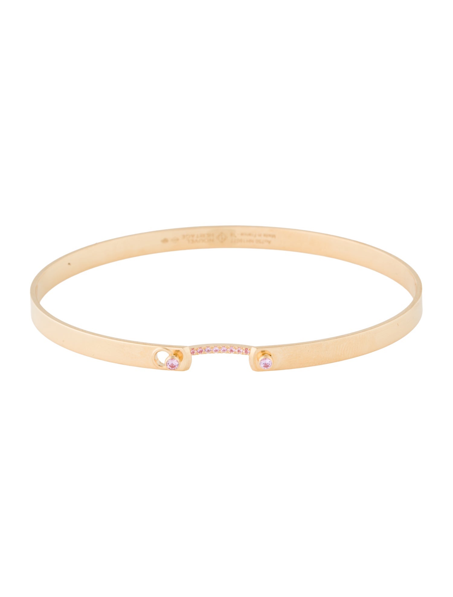 Nouvel Heritage 18K Pink Sapphire Baby Pink Mood Bangle