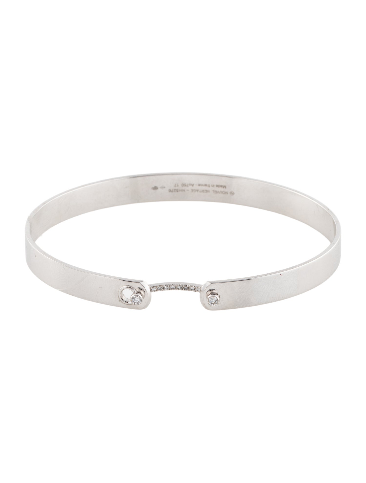 Nouvel Heritage 18K Diamond Business Meet GM Mood Bangle Bracelet