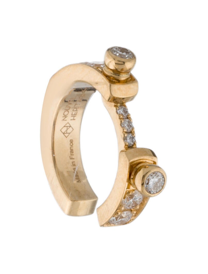 Nouvel Heritage 18K Diamond Eternity Tuxedo Ear Cuff, Single