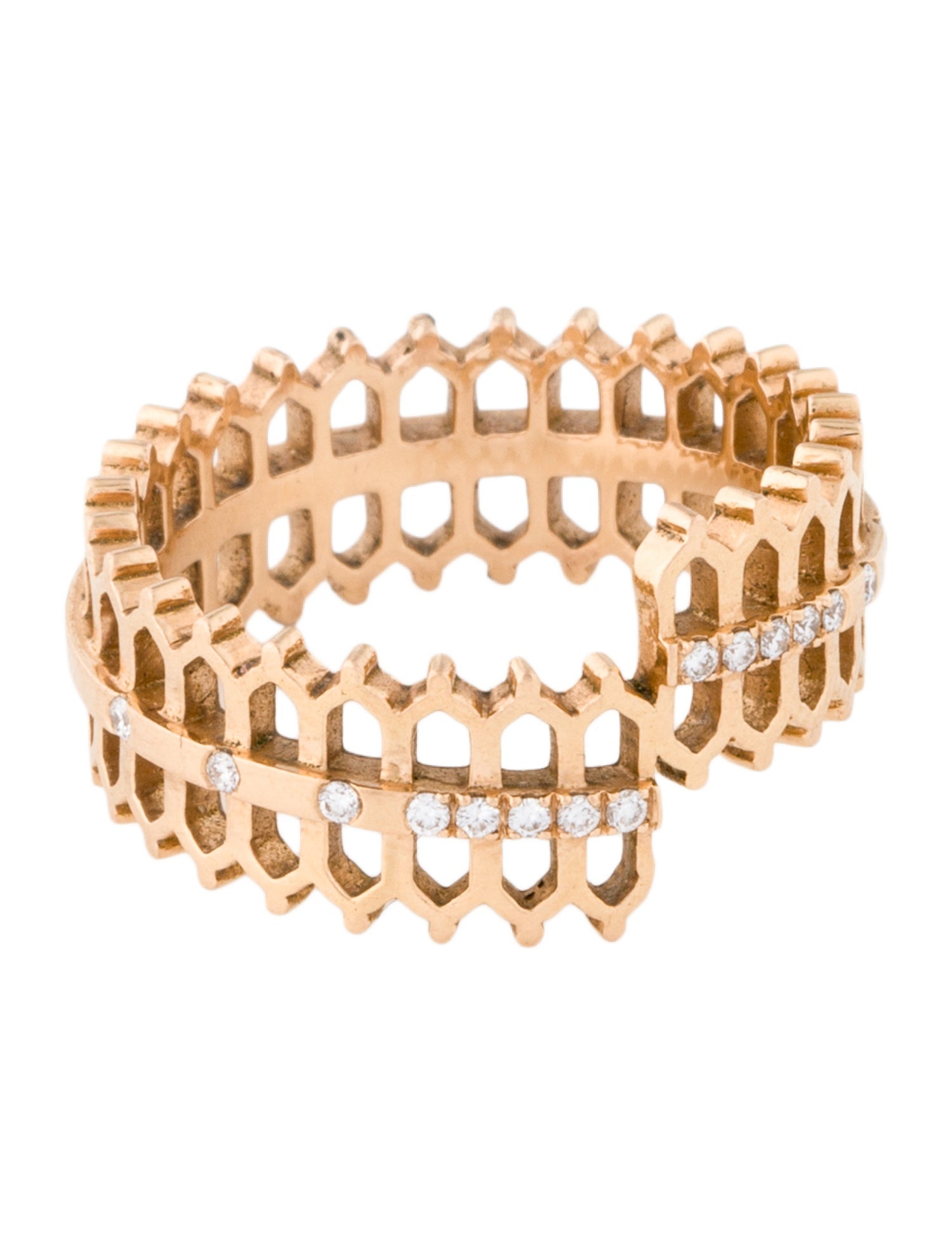 Nouvel Heritage 18K Diamond Vendome Double Dome Ring