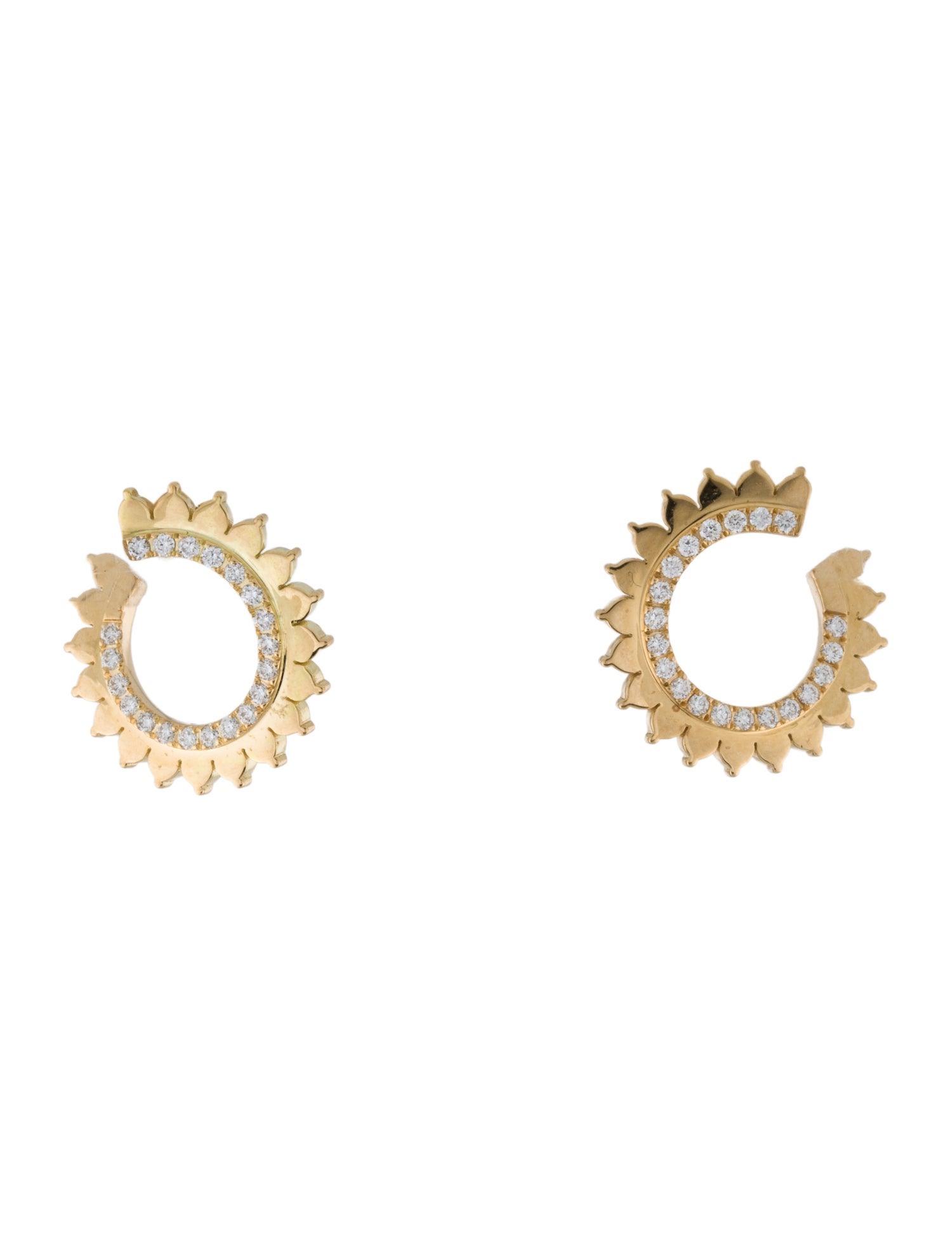 Nouvel Heritage 14K Diamond Vendome Lace Stud Earrings