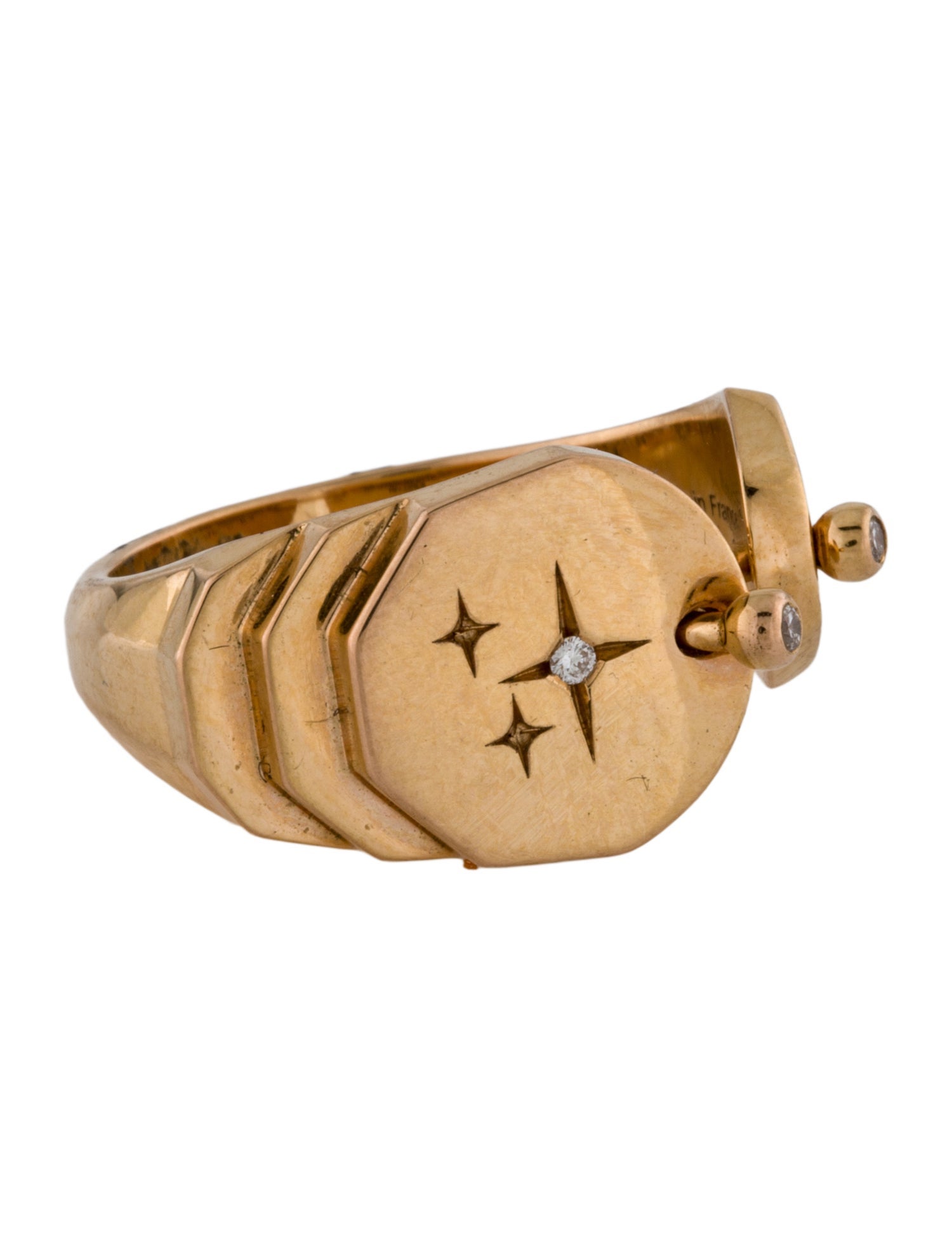 Nouvel Heritage x Tina Craig 18K Diamond Signet Ring