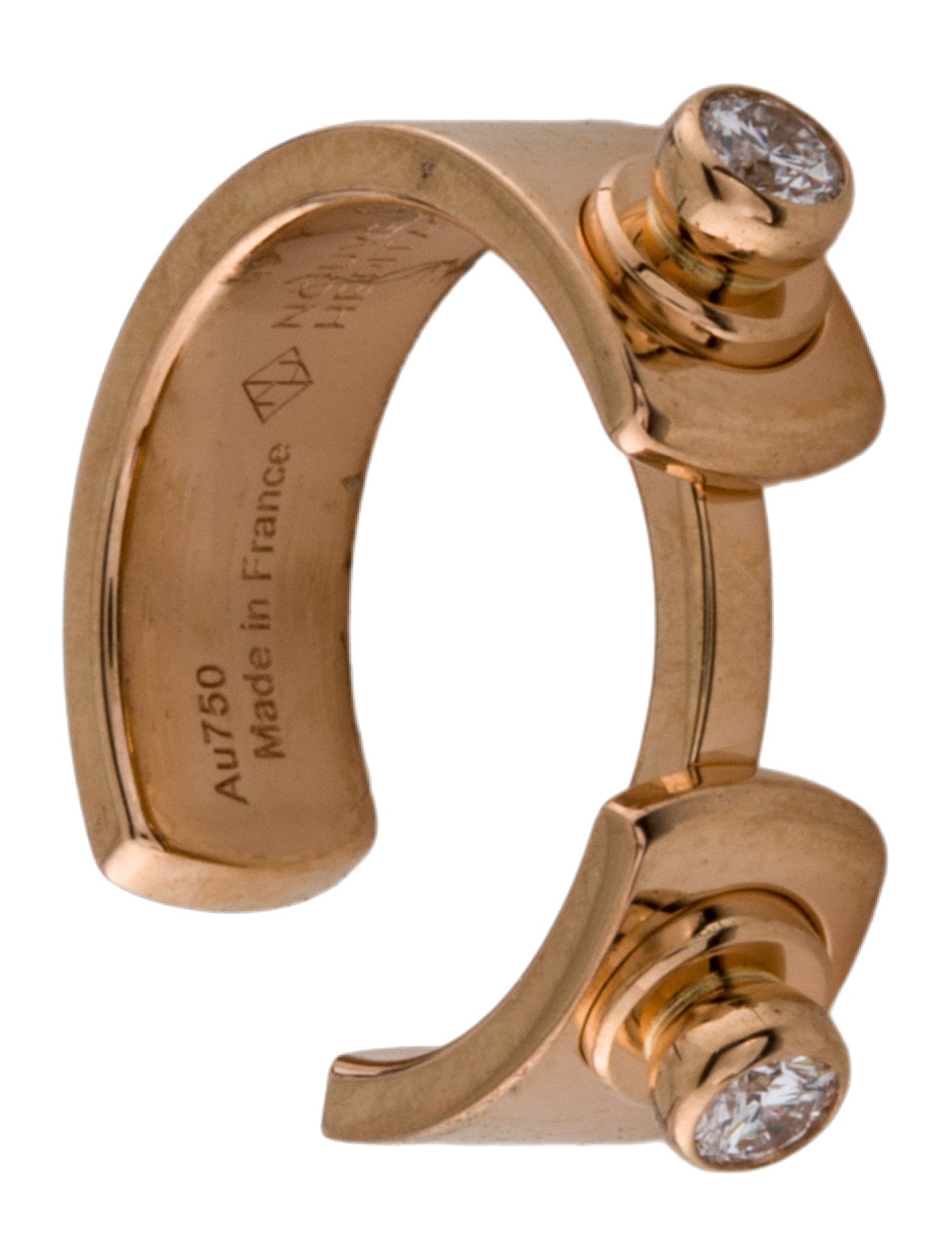 Nouvel Heritage 18K Diamond Monday Morning Single Ear Cuff