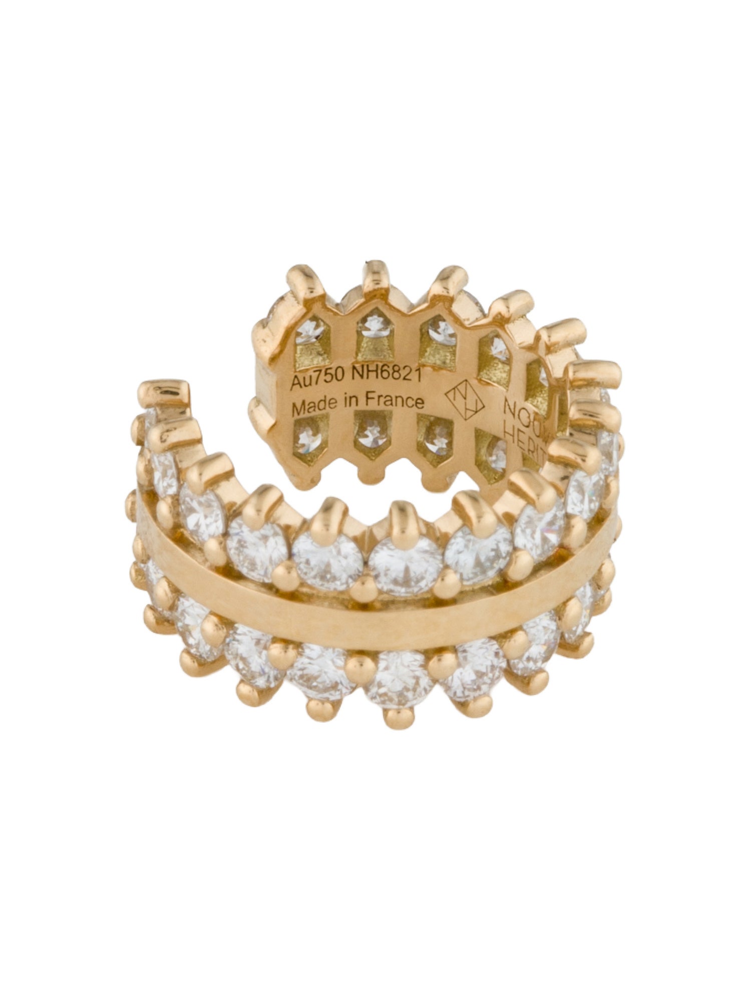 Nouvel Heritage 18K Diamond Vendome Double Full Ear Cuff