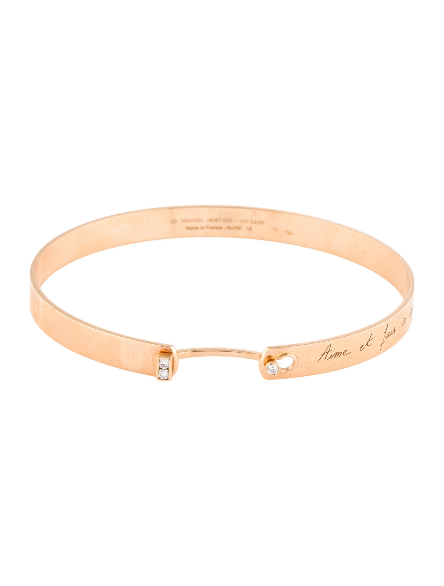Nouvel Heritage 18K Diamond Me Time Mood Bangle Bracelet