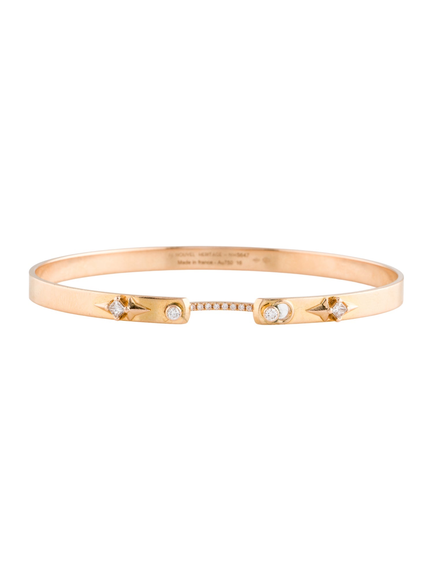 Nouvel Heritage 18K Diamond Reverie Mood Bangle Bracelet