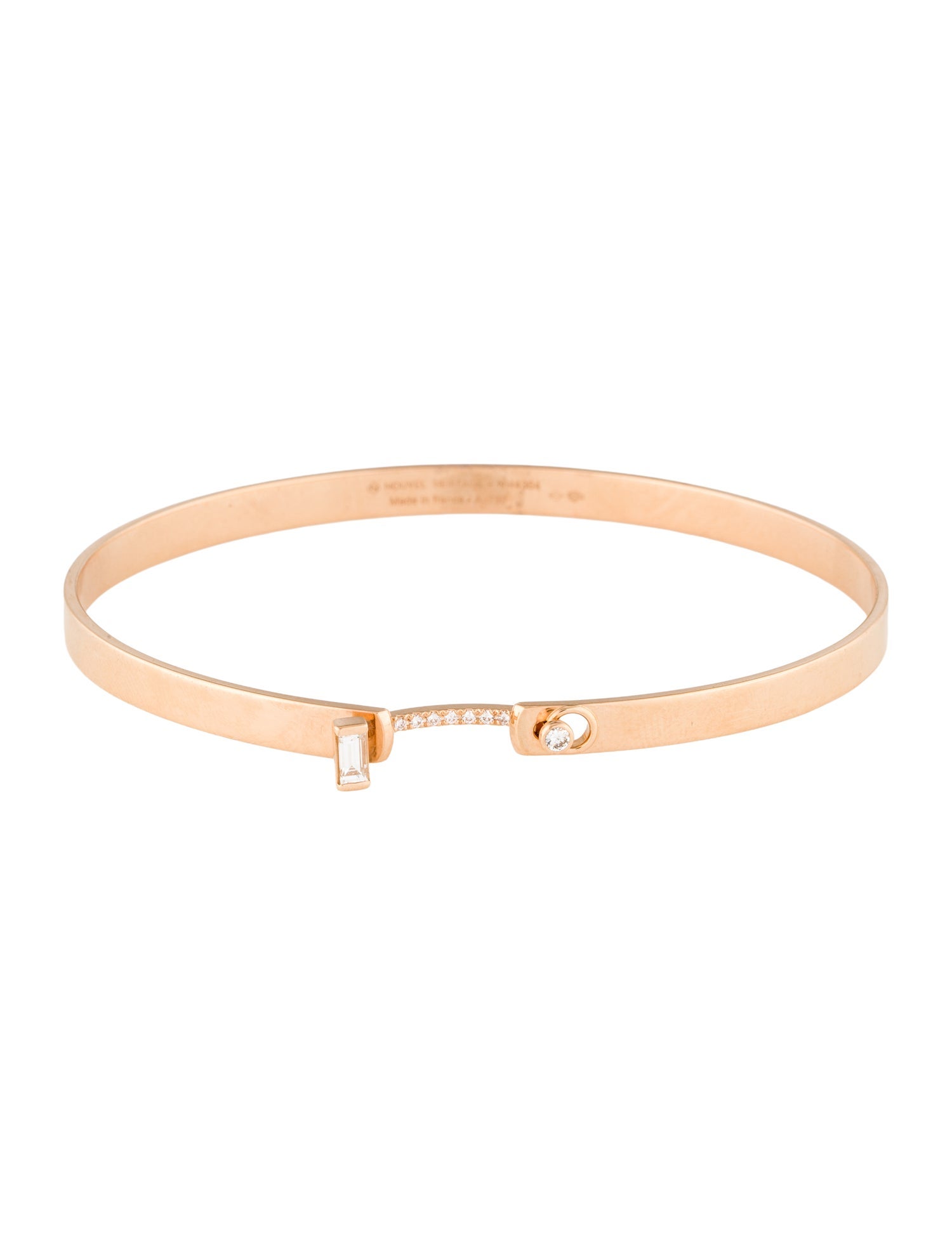 Nouvel Heritage 18K Diamond Dinner Date Mood Bangle Bracelet