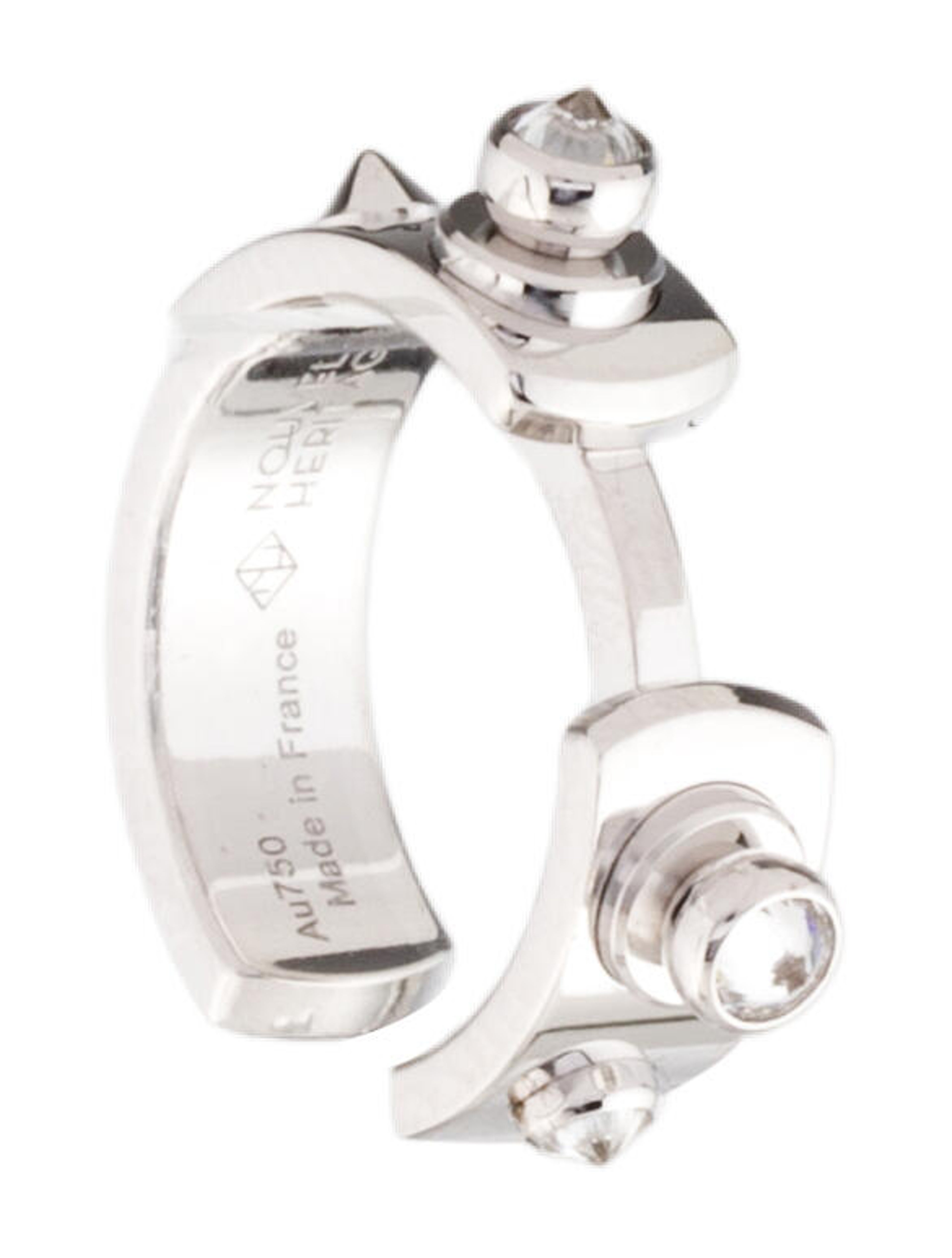 18K Diamond Brunch in NY Mood Single Ear Cuff