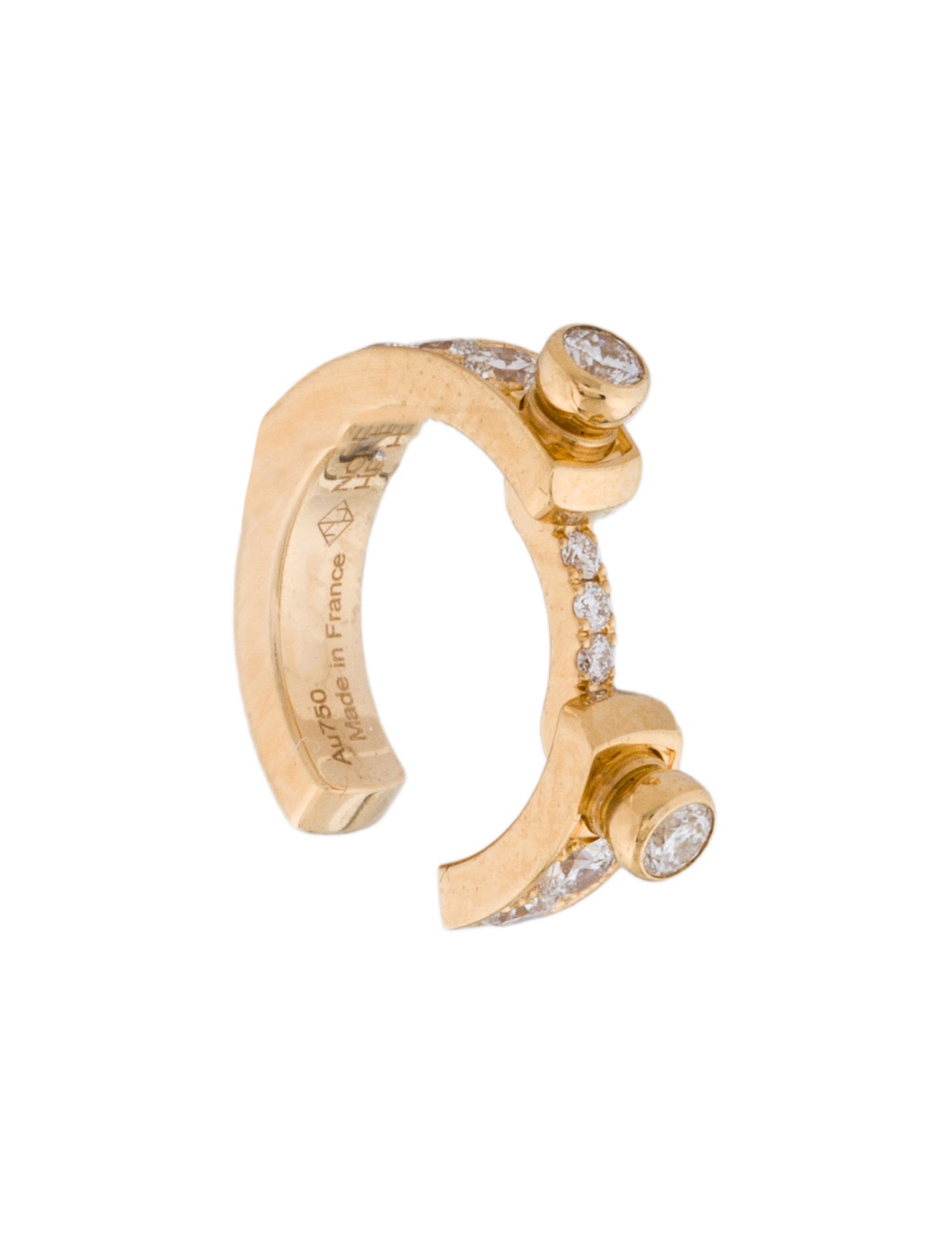 Nouvel Heritage 18K Diamond Tuxedo Mood Single Ear Cuff