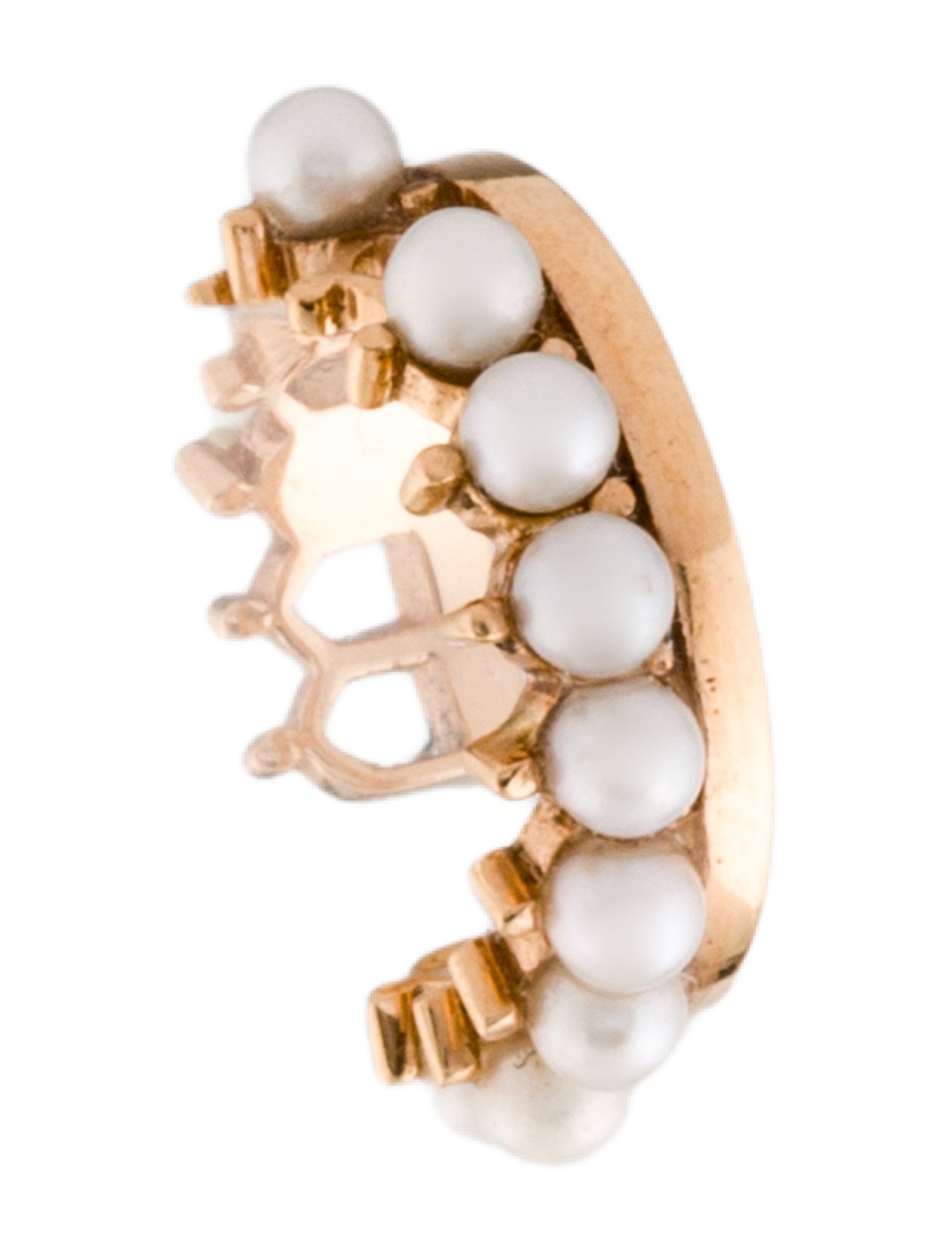 Nouvel Heritage 18K Pearl Vendome Simple Single Ear Cuff