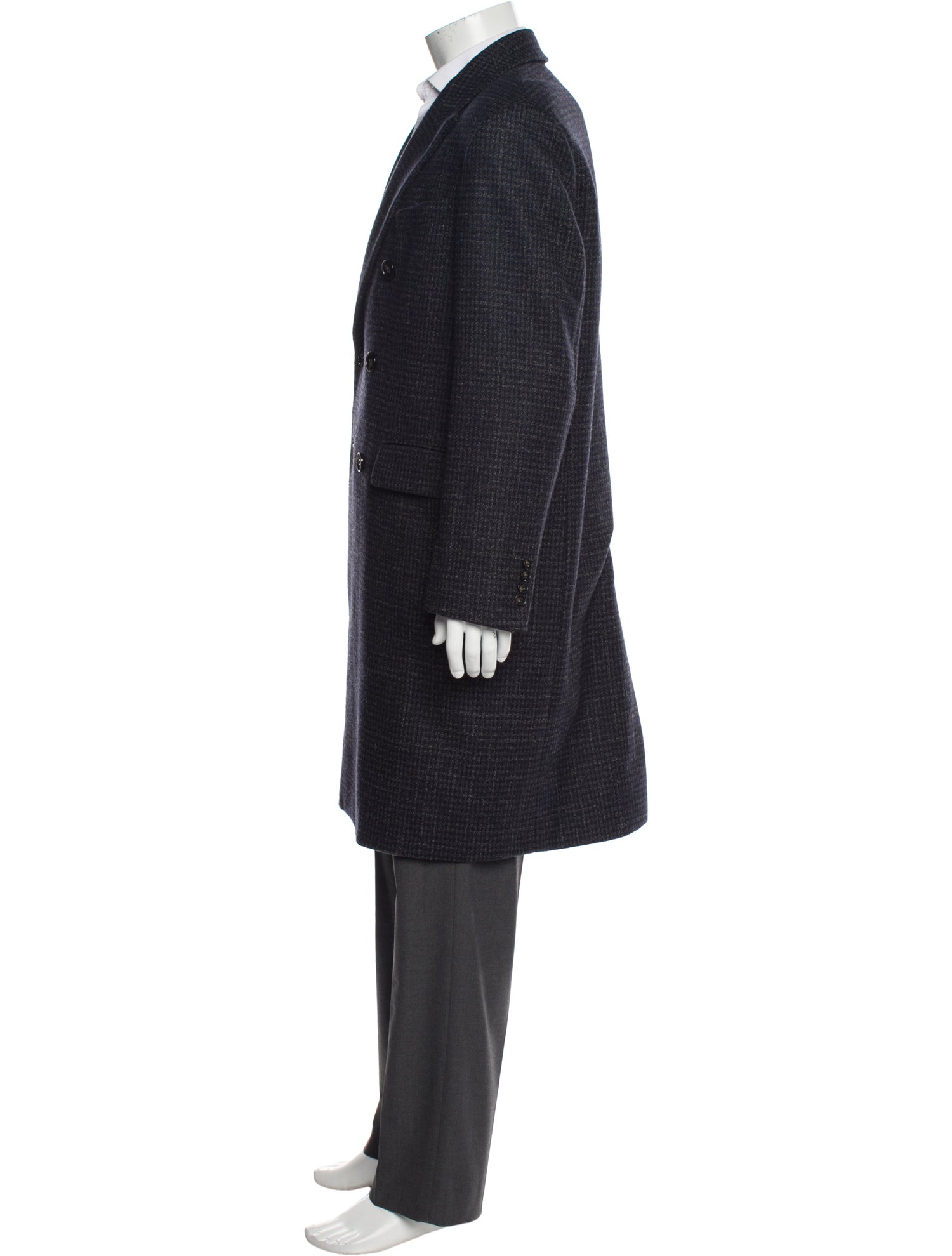 Harmony Plaid Print Overcoat