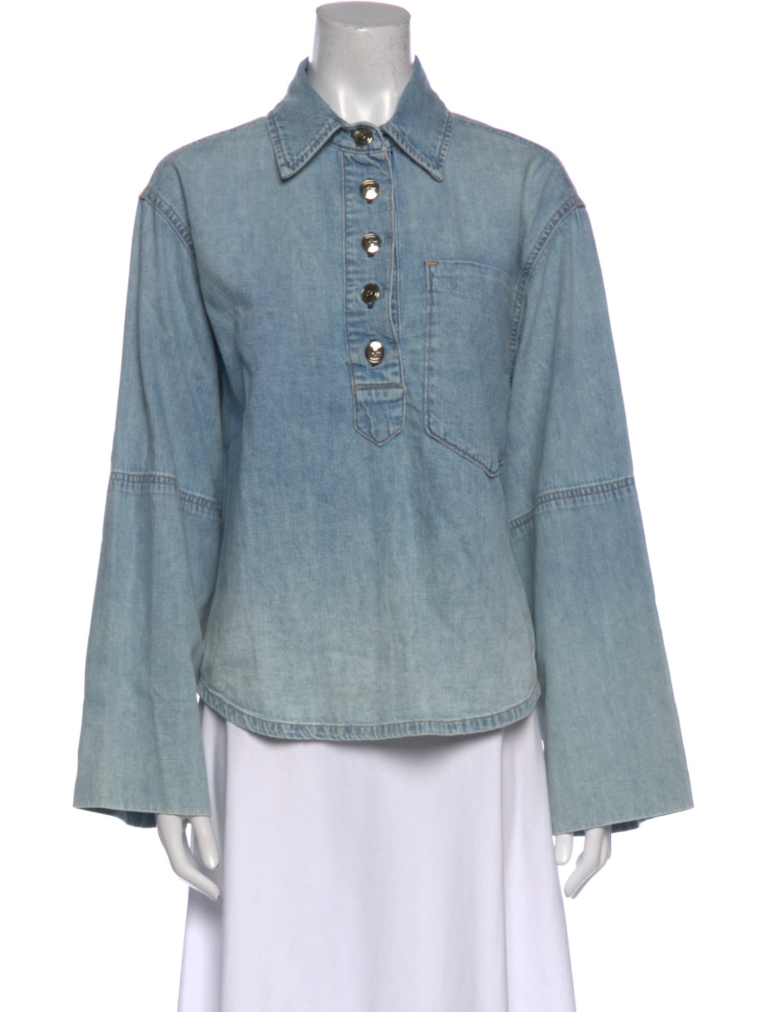 Rùadh Long Sleeve Button-Up Top