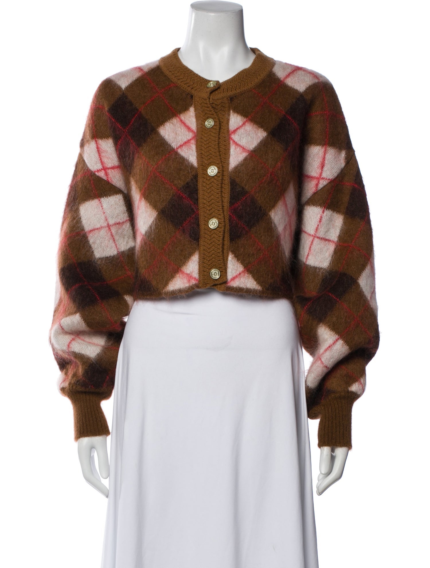 Rùadh Plaid Print Crew Neck Sweater