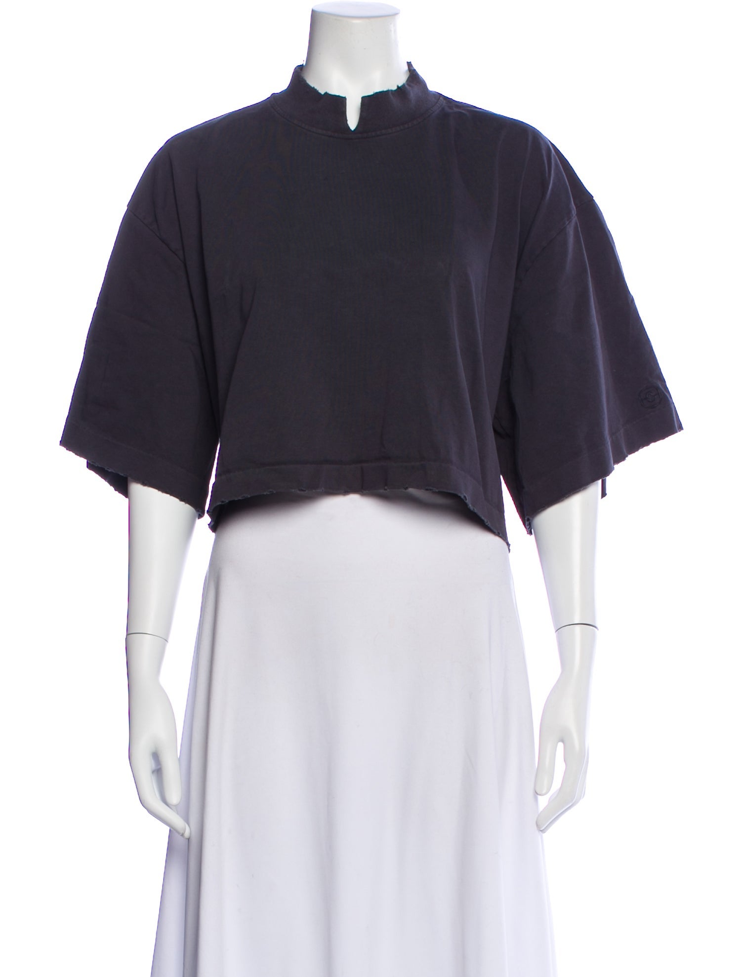 Rùadh Mock Neck Short Sleeve Crop Top
