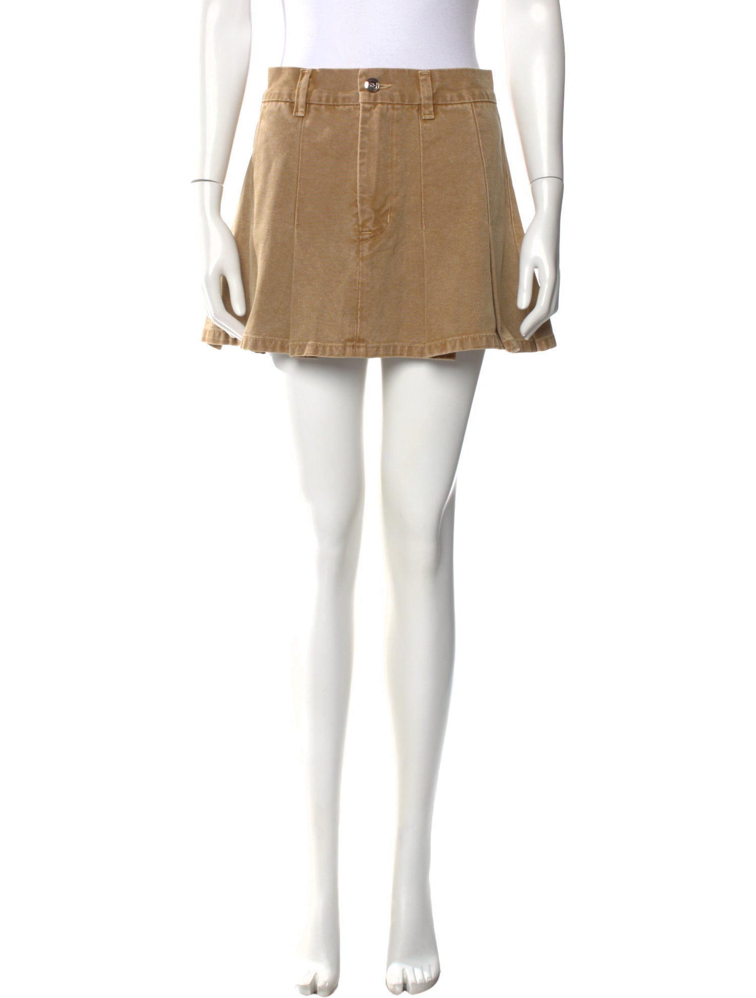 Rùadh Pleated Accents Midi Length Skirt