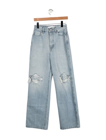 Pre-owned Rùadh High-rise Straight Leg Jeans In Blue
