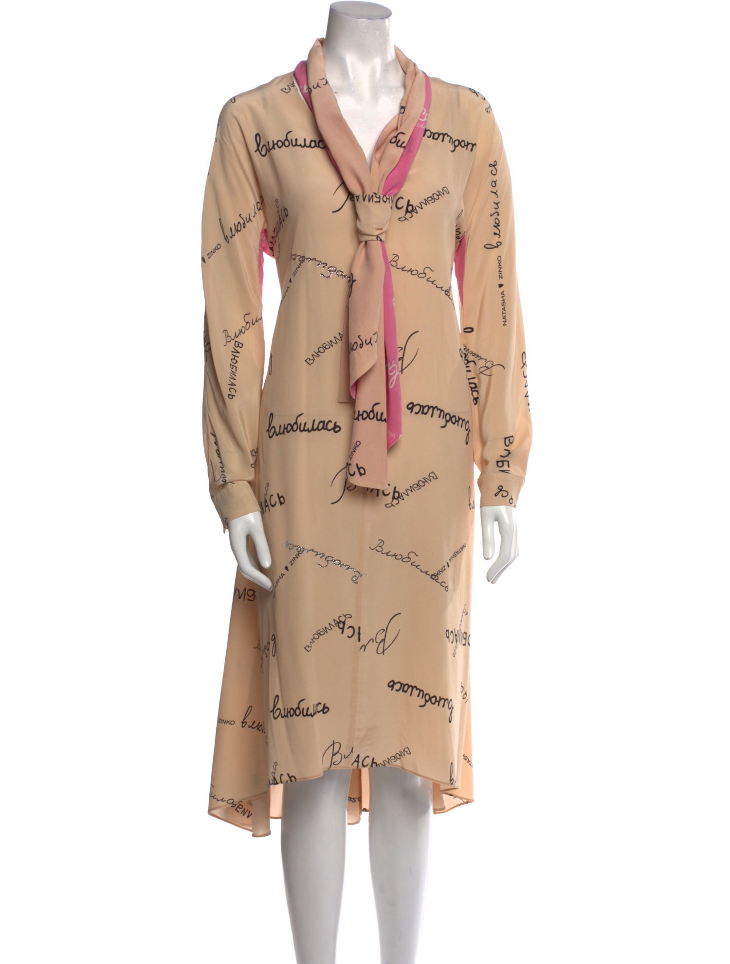 Natasha Zinko Silk Midi Length Dress