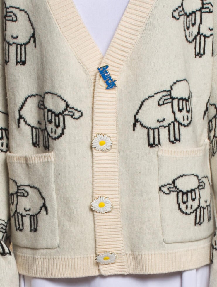 Natasha Zinko Wool V-Neck Sweater