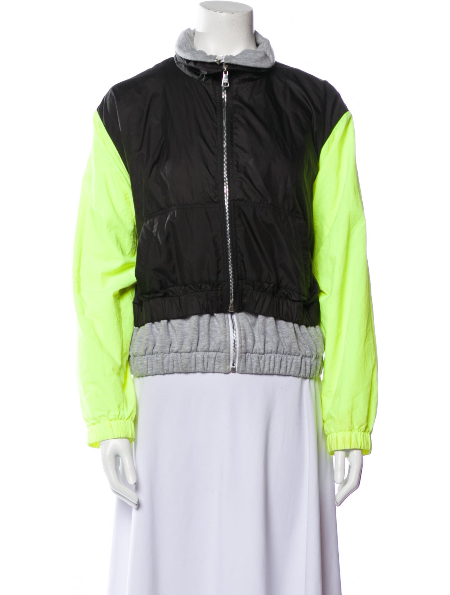 Natasha Zinko Nylon Colorblock Pattern Jacket