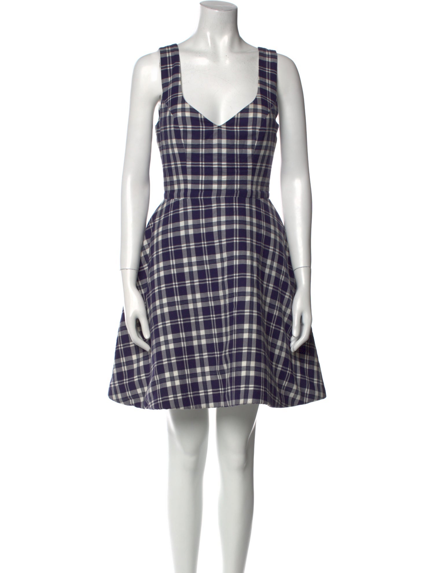Natasha Zinko Plaid Print Mini Dress