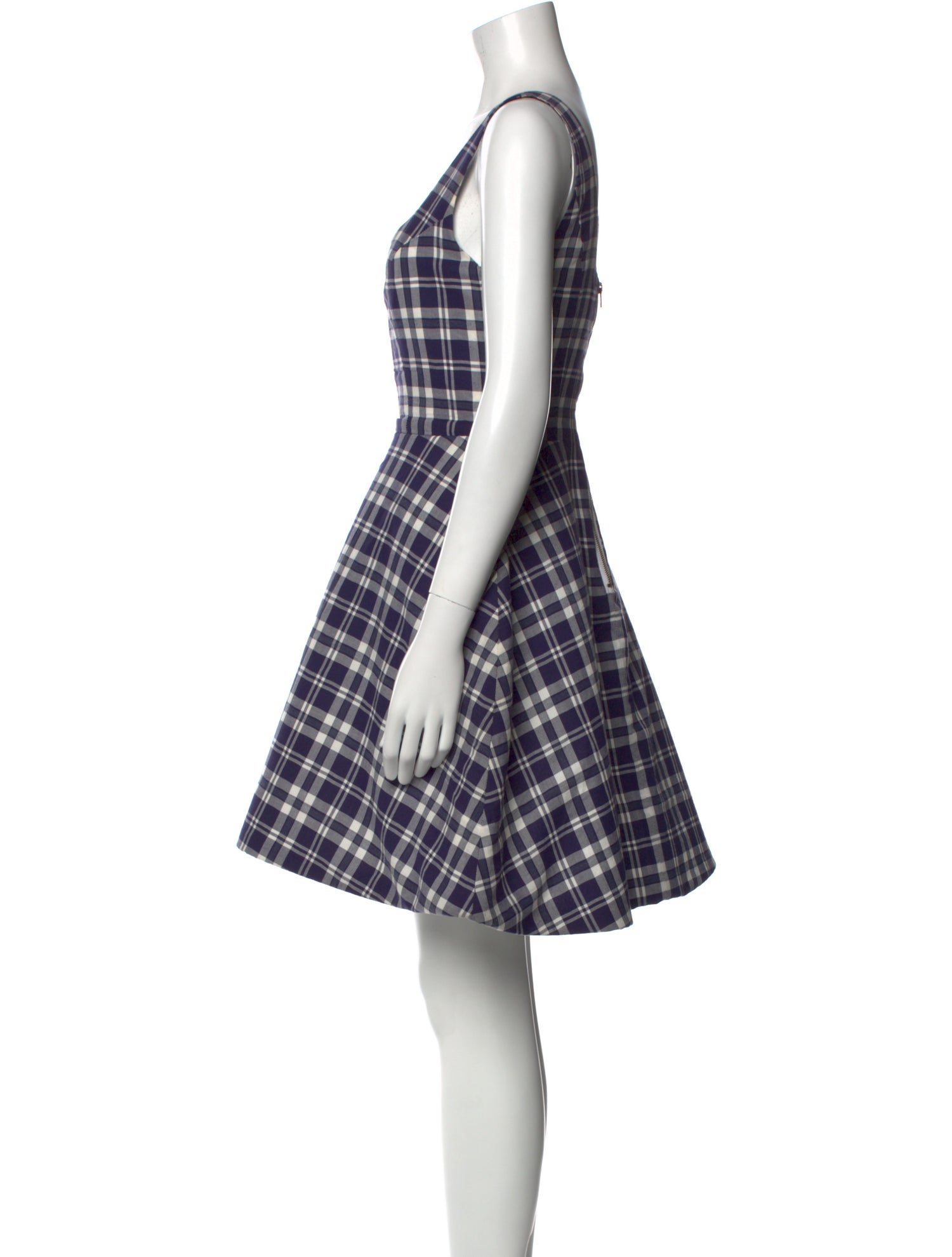 Natasha Zinko Plaid Print Mini Dress