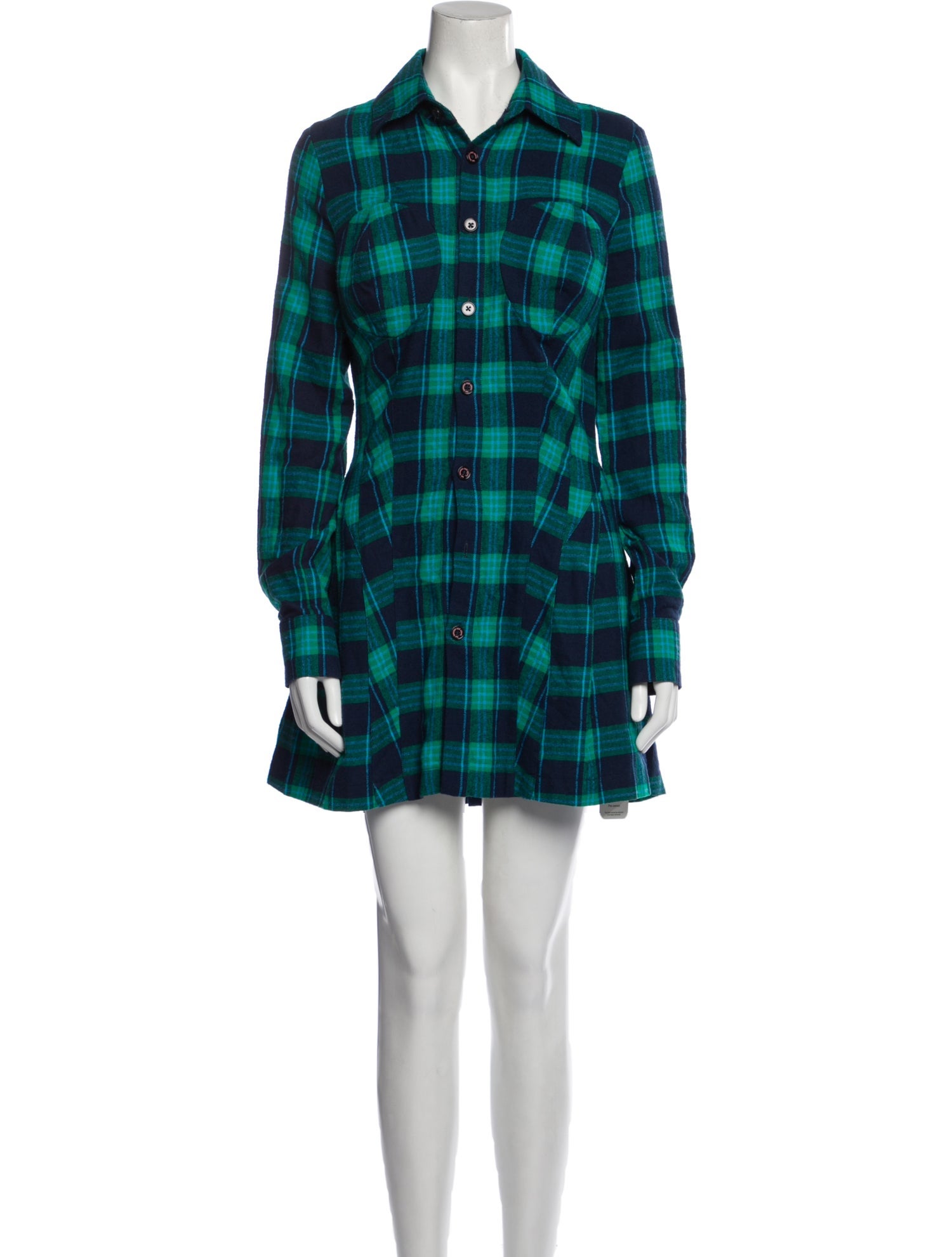 Natasha Zinko Plaid Print Mini Dress