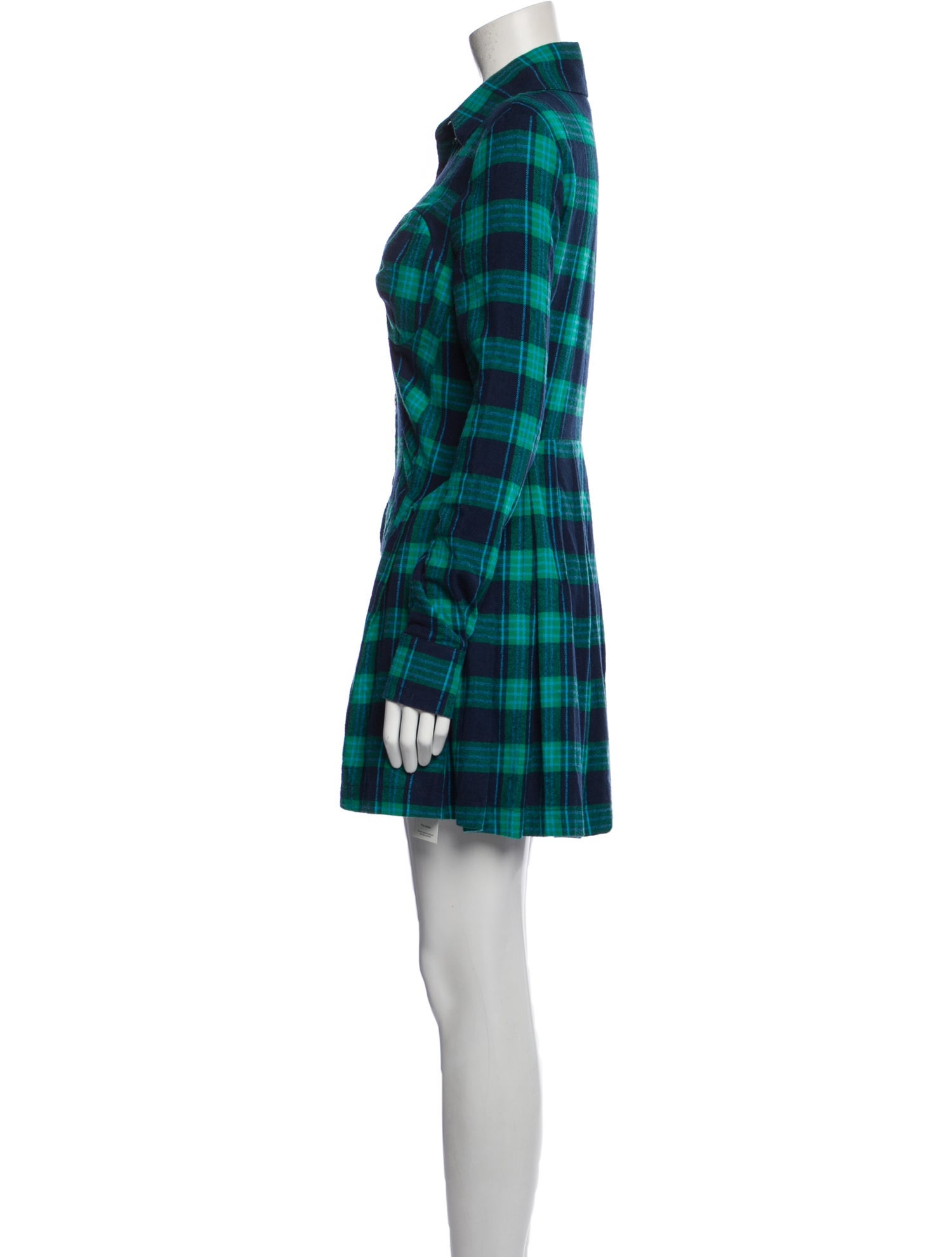 Natasha Zinko Plaid Print Mini Dress