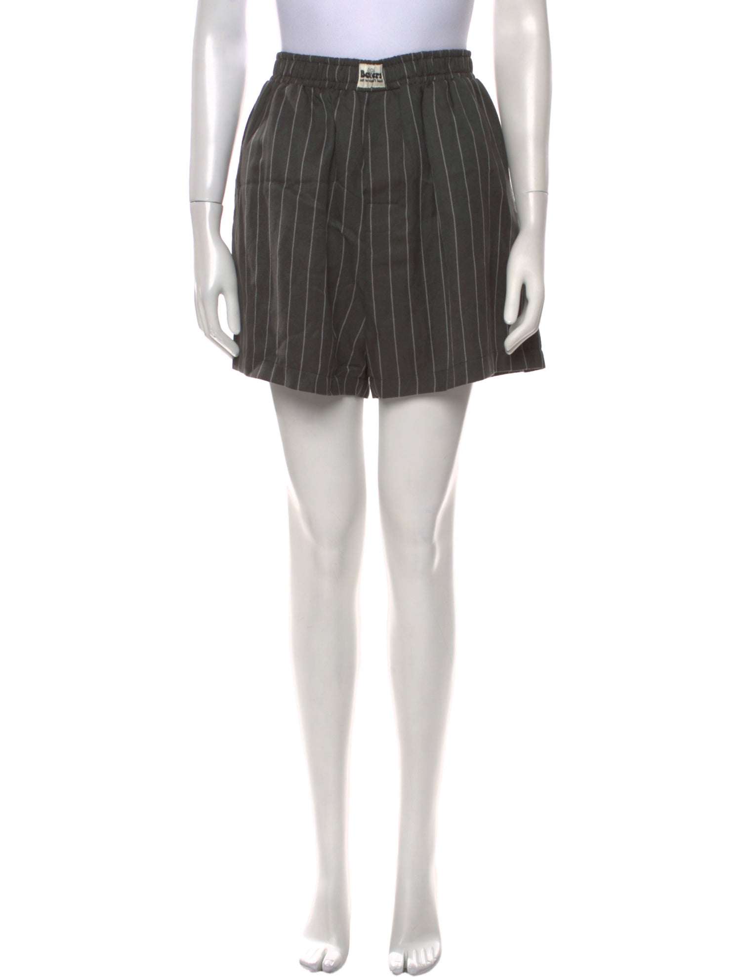 Natasha Zinko Striped Mini Shorts