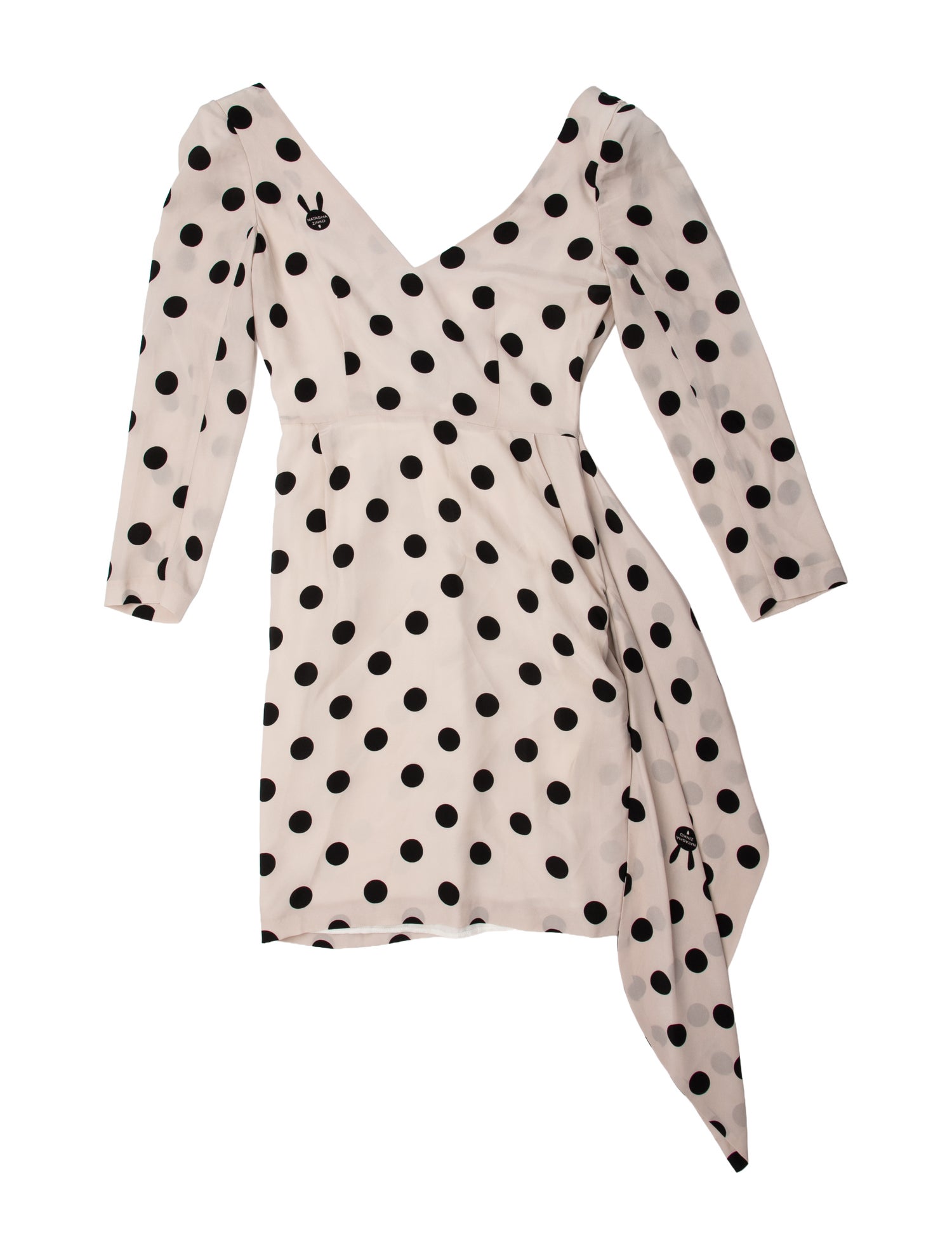 Natasha Zinko Polka Dot Print Knee-Length Dress