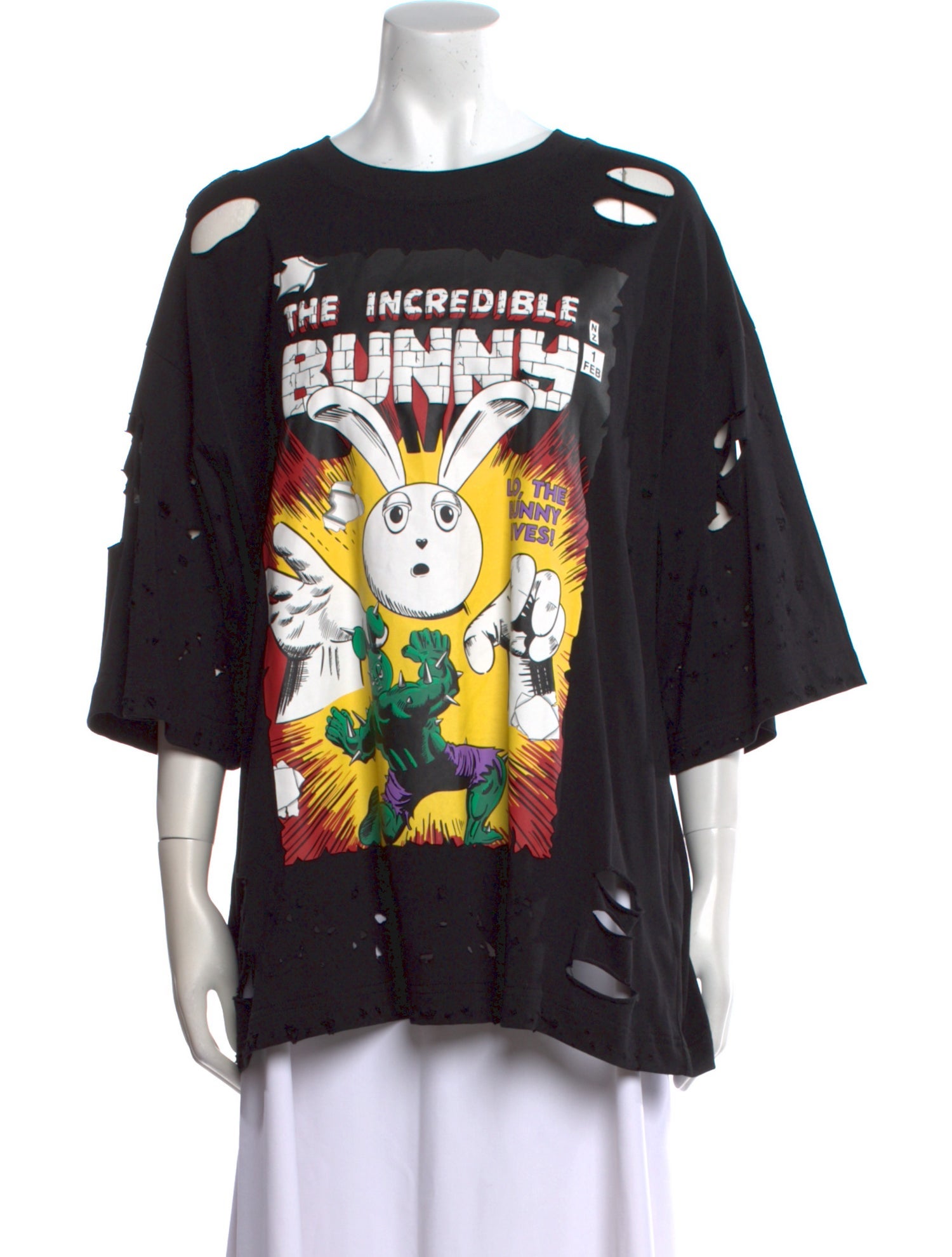 Natasha Zinko Graphic Print Crew Neck T-Shirt w/ Tags