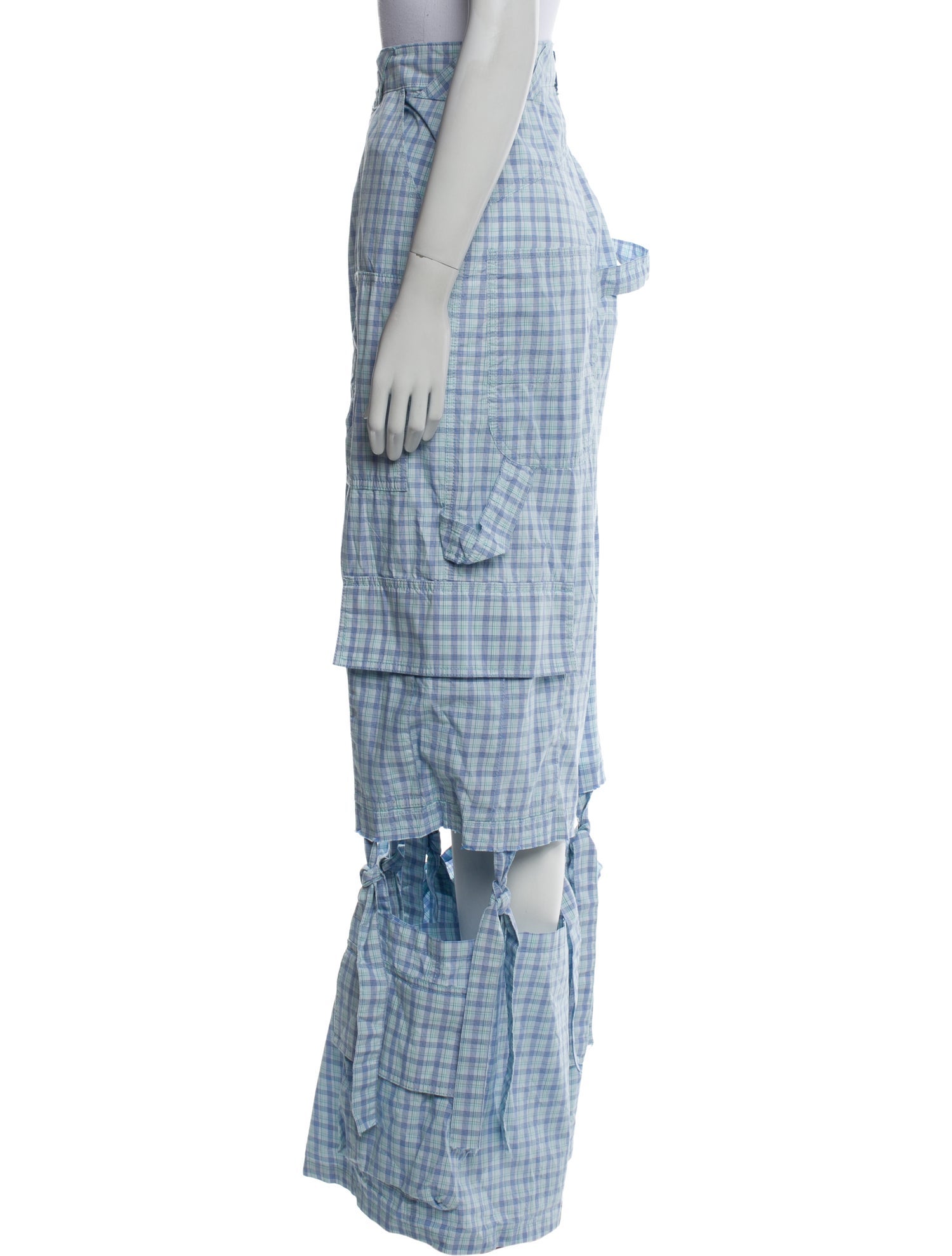 Natasha Zinko Plaid Print Wide Leg Pants w/ Tags