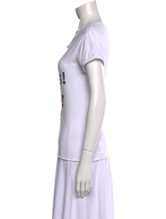 Natasha Zinko Graphic Print Scoop Neck T-Shirt