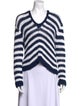 Natasha Zinko Striped V-Neck Sweater