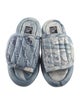 Natasha Zinko Denim Printed Slides