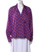 Natasha Zinko Printed Long Sleeve Button-Up Top