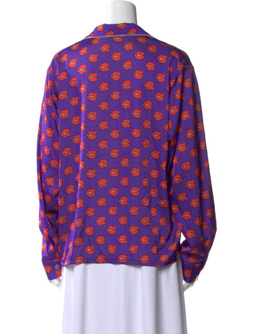 Natasha Zinko Printed Long Sleeve Button-Up Top