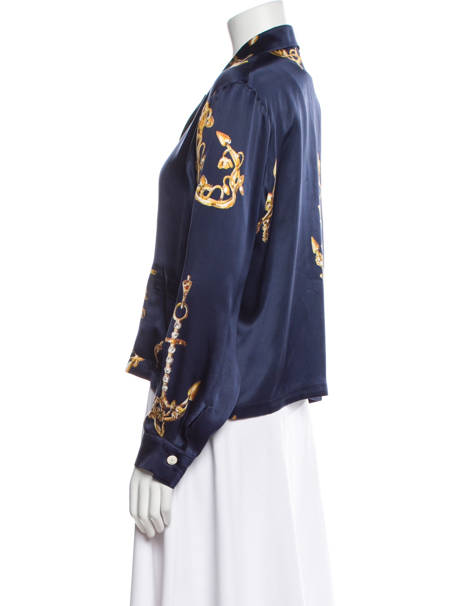 Natasha Zinko Silk Floral Print Blouse