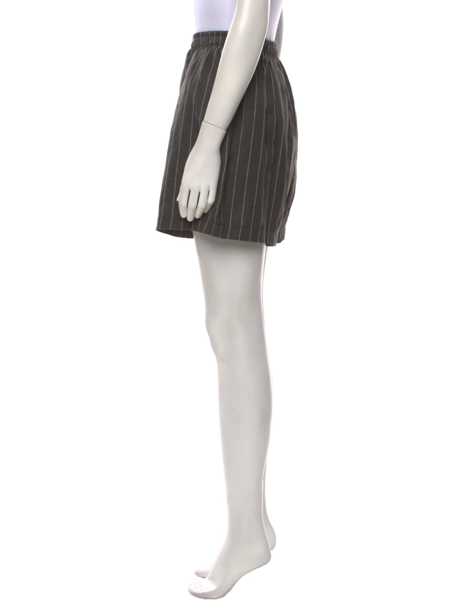 Natasha Zinko Striped Mini Shorts