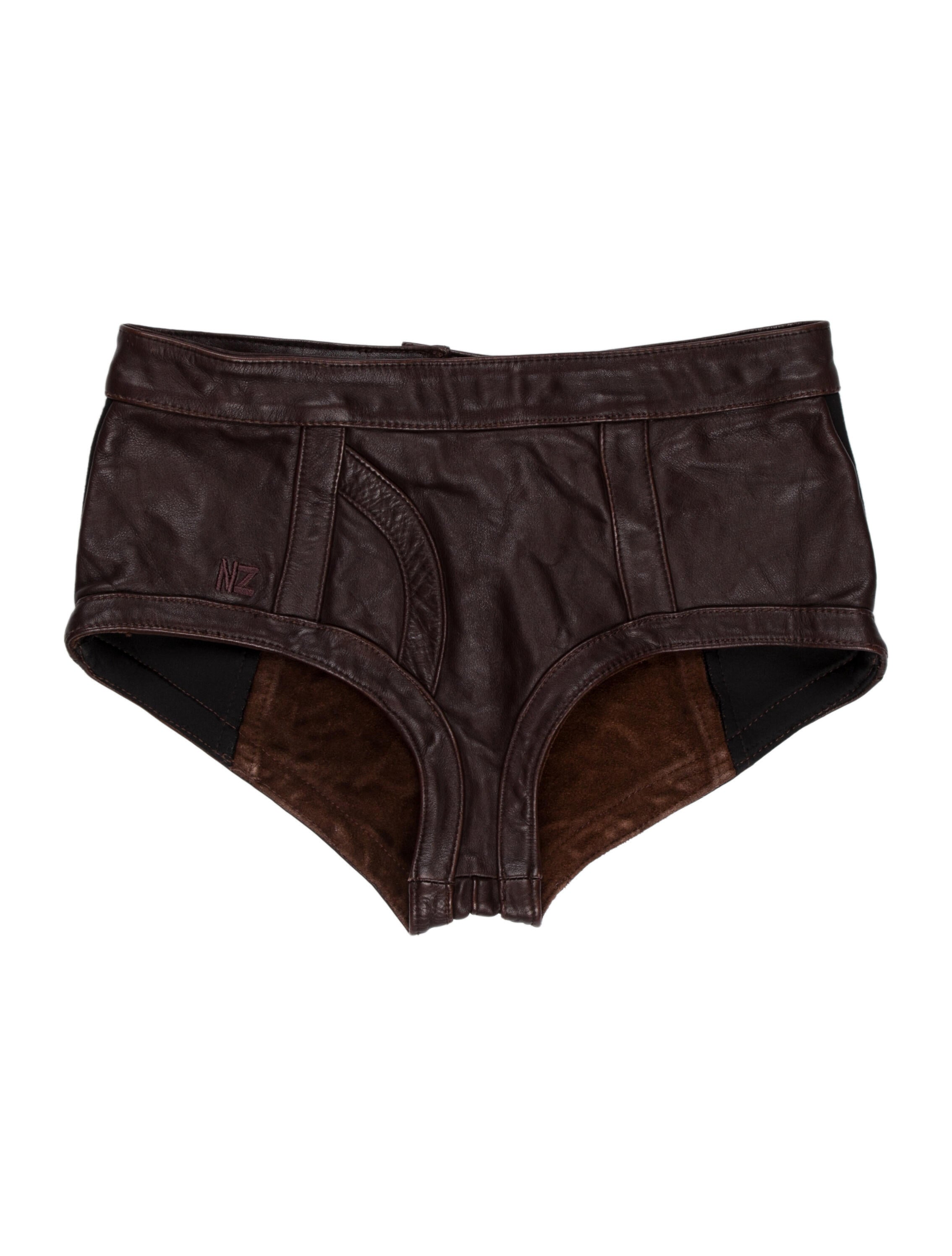 Natasha Zinko Leather Mini Shorts