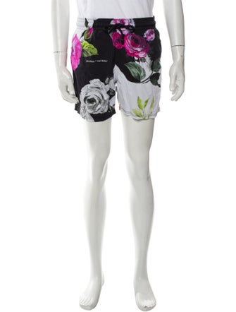 Off-White x VILEBREQUIN Floral Print Mesh Accents Swim Trunks
