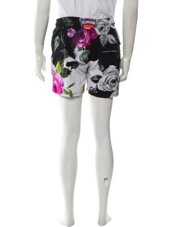 Off-White x VILEBREQUIN Floral Print Mesh Accents Swim Trunks